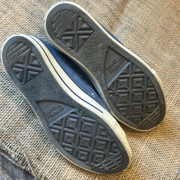 Converse All Star Blue Sequin low Top Sneaker tennis shoes size 8.5 - Picture 8 of 11